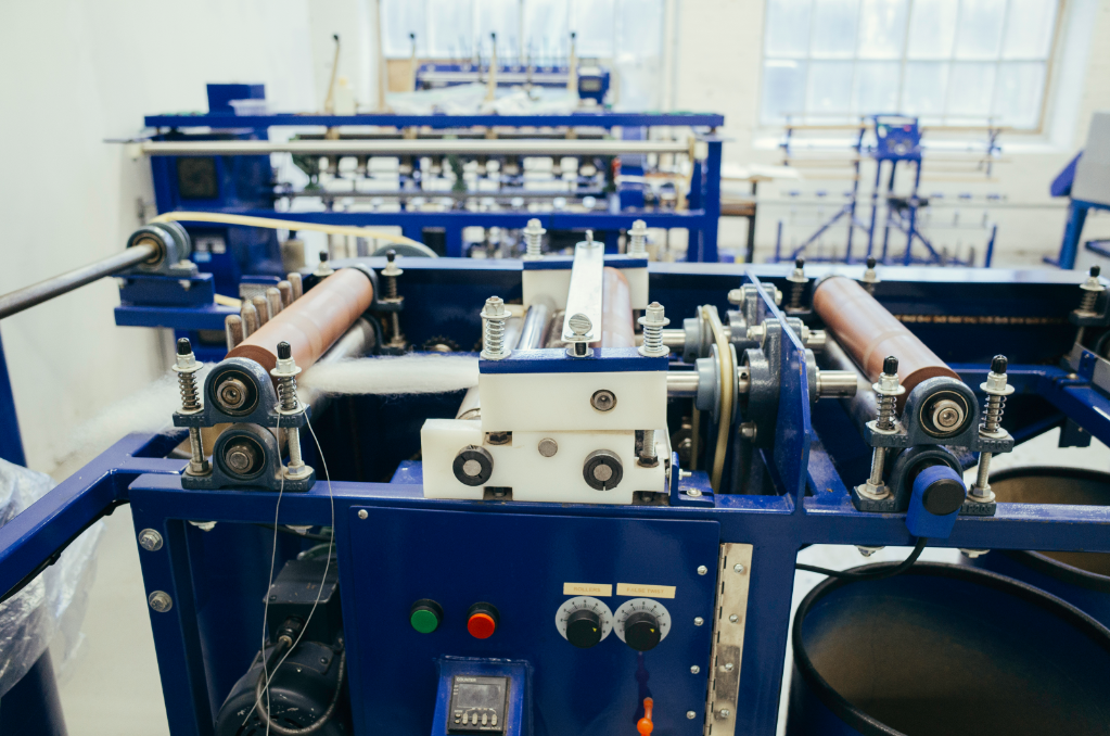 side view of drawframe machine